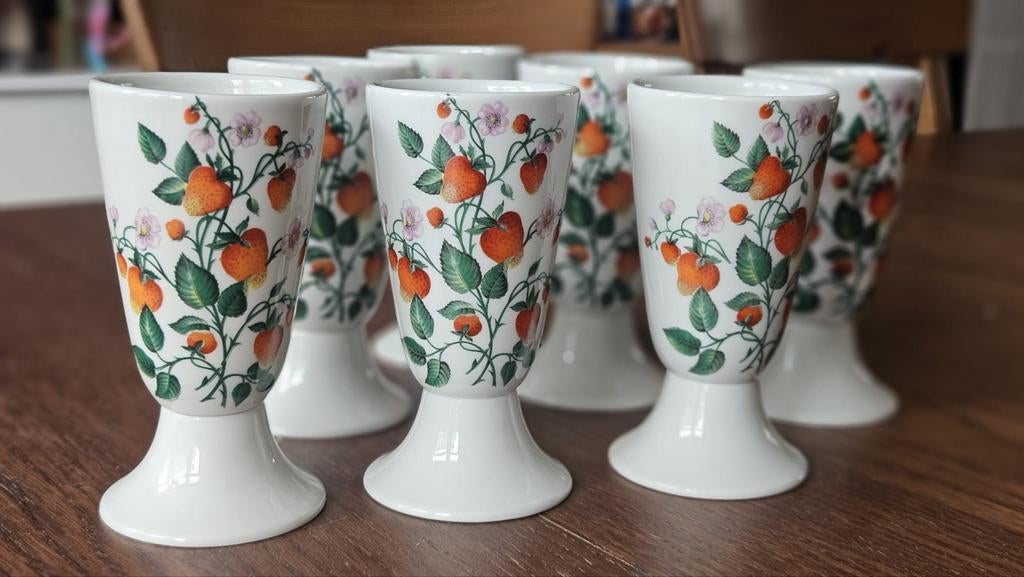 Service de 7 tasses en porcelaine de Limoges, Enlèvement, Porcelaine