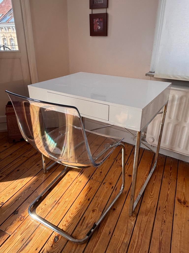 Bureau + Chaise, Maison & Meubles, Bureaux, Enlèvement, Comme neuf, Métal