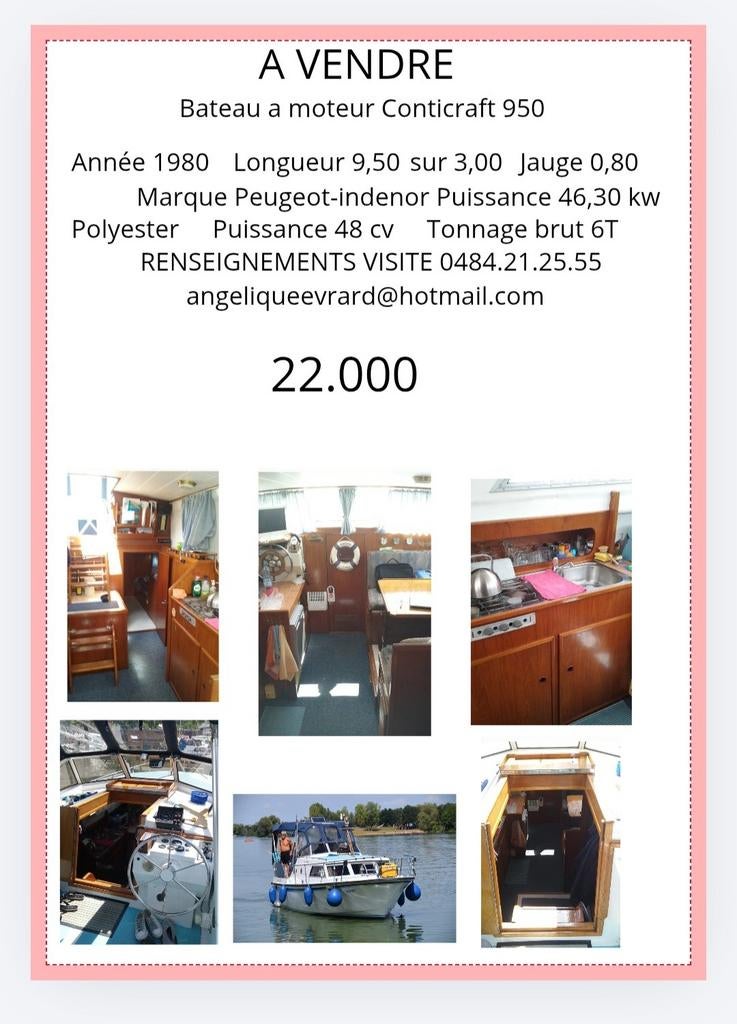 Bateau à moteur à vendre, Livres, Enlèvement ou Envoi