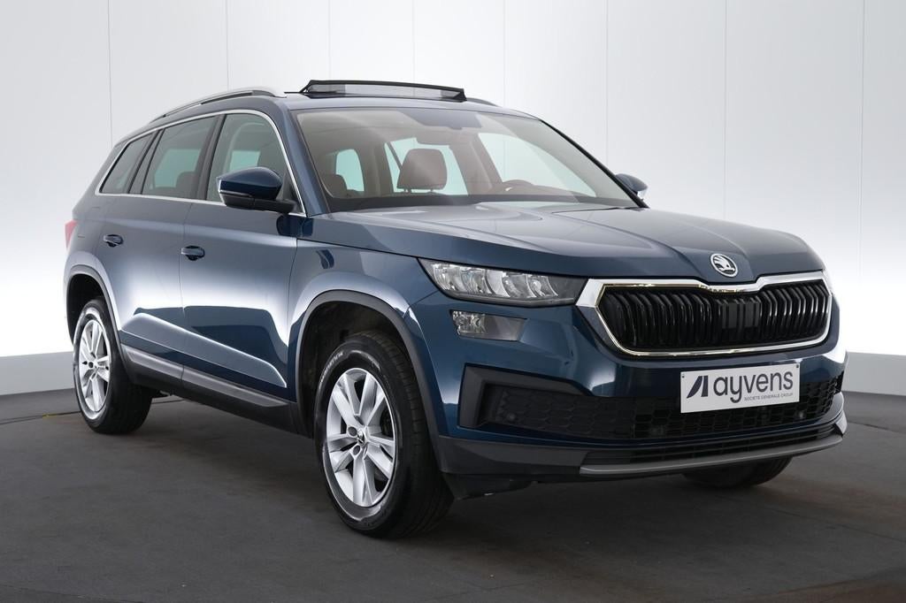 (2DMC281) SKODA KODIAQ, Auto's, Gebruikt, Blauw, Leder, Bedrijf