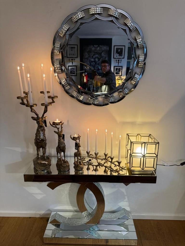 NIEUWE exclusieve Sidetable met spiegel –console CoCo chanel, Antiek en Kunst, Curiosa en Brocante, Ophalen