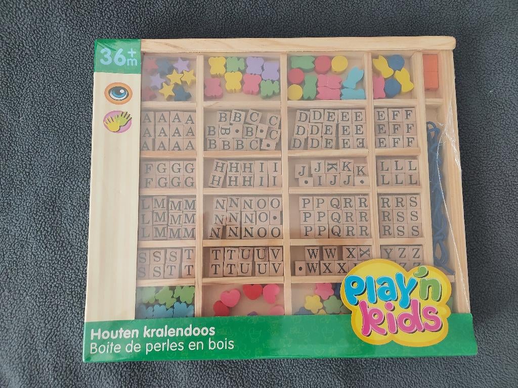 Perles en bois, boîte neuve (encore emballée), Enlèvement, Neuf, Autres types