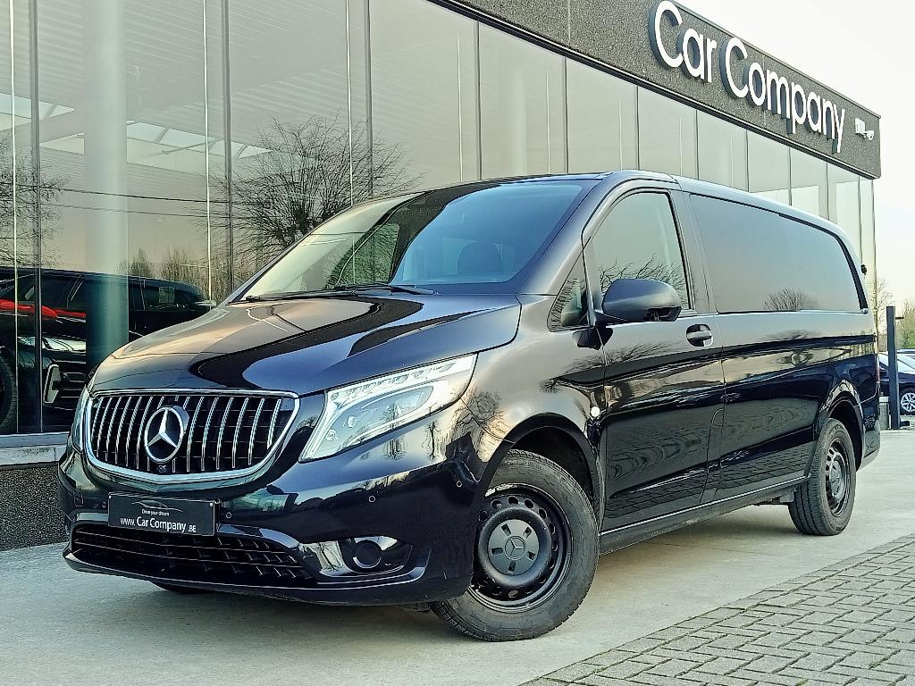 Mercedes Vito 116CDI 9-TRON DUBBEL CABINE 5PL LICHTE VRACHT, Auto's, Bestelwagens en Lichte vracht, 4 cilinders, Zwart, Bedrijf
