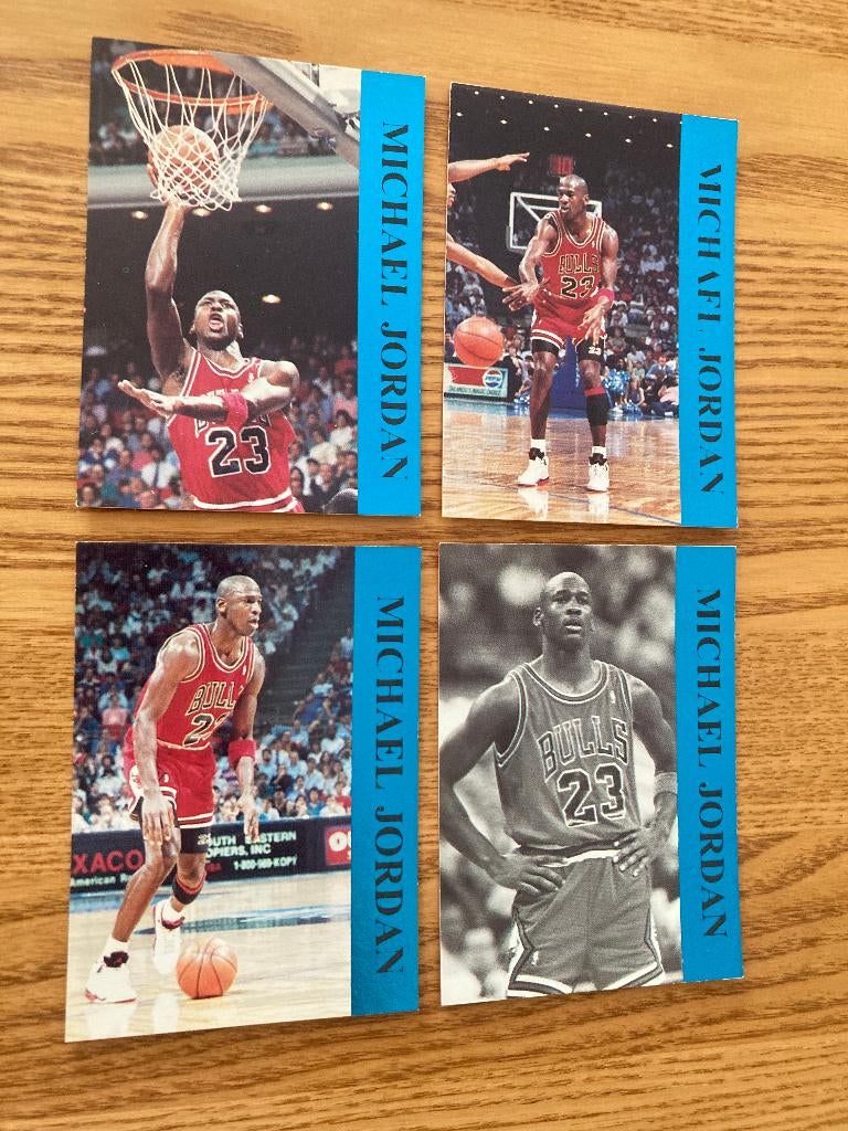 1992 Michael Jordan Promo Card Set - Blue, Ophalen of Verzenden, Gebruikt, Plaatje