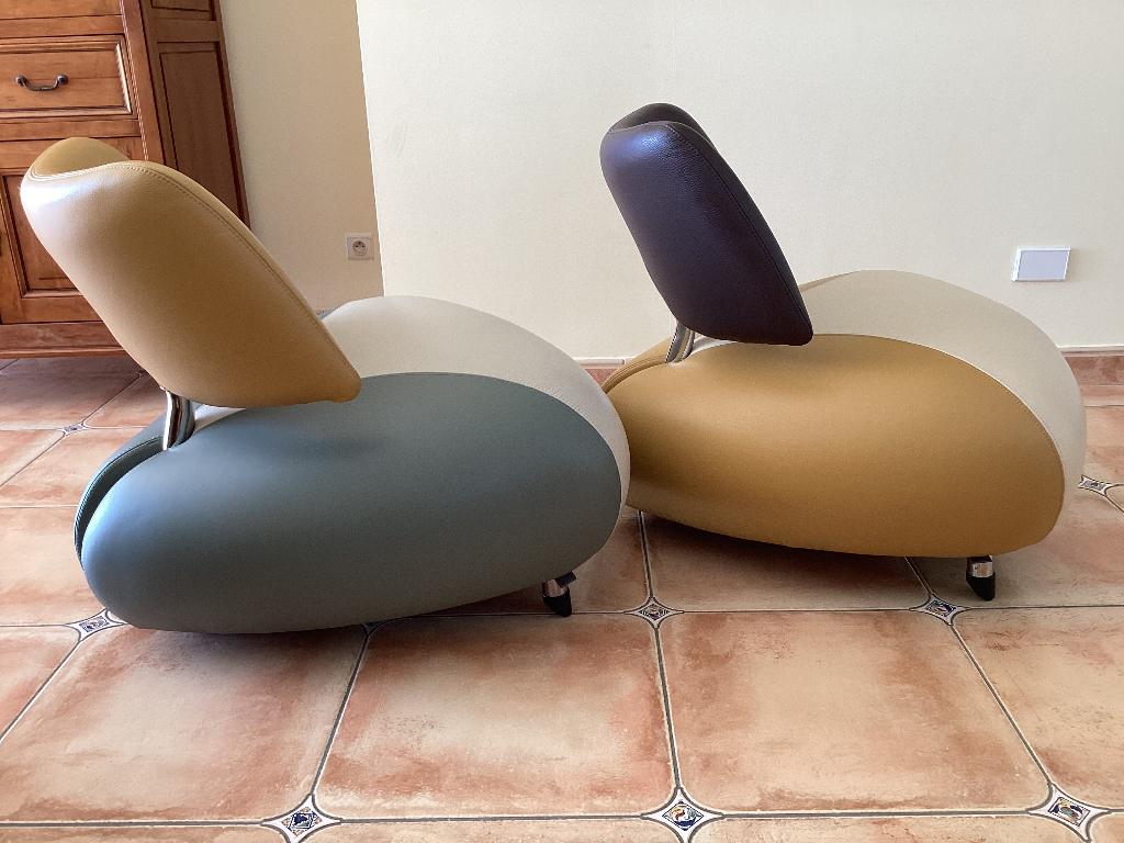 Fauteuils Leolux Pallone Pa (set2) NOUVEAU !, Enlèvement, Neuf, Cuir, Sede durlet Rolf benz