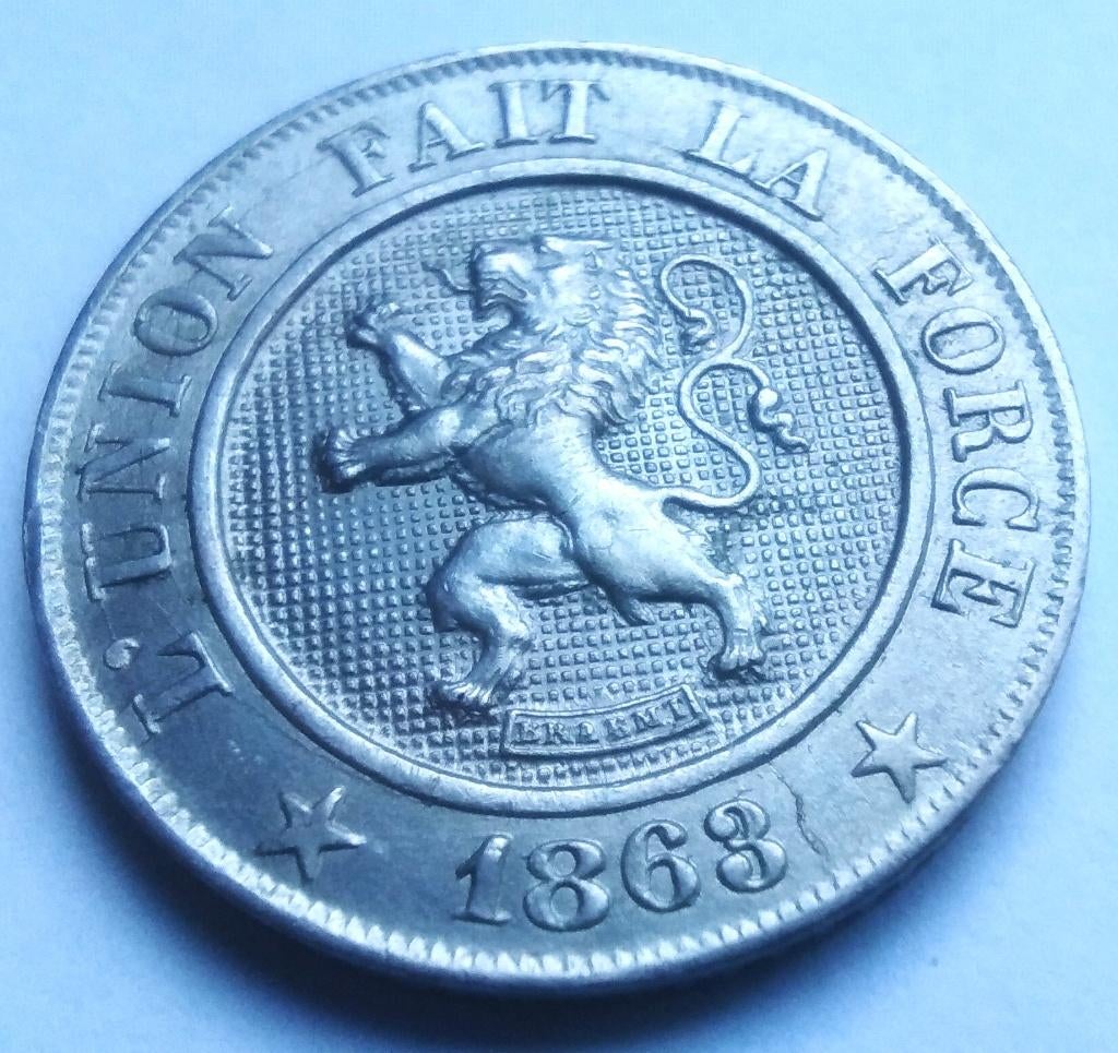 belgie 10 centimes 1863 - Leopold 1, Postzegels en Munten, Ophalen of Verzenden, Overig, Losse munt