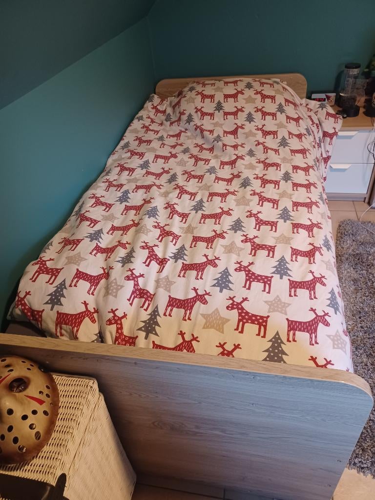 Eénpersoonsbed, Huis en Inrichting, Slaapkamer | Bedden, Ophalen, Gebruikt, 90 cm, Eenpersoons