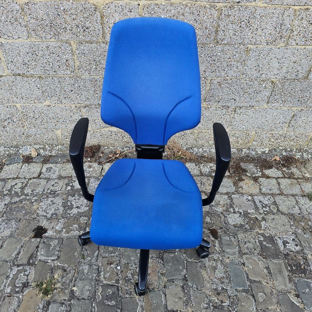 Fauteuil de bureau ergonomique Giroflex modèle 64 bleu, Chaise de bureau de gaming, Comme neuf, Enlèvement, Bleu