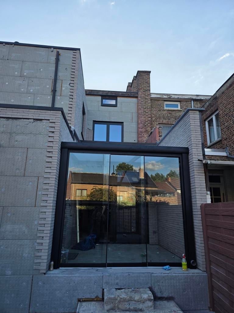 Glaspanelen en overkapping terras, veranda, Ophalen