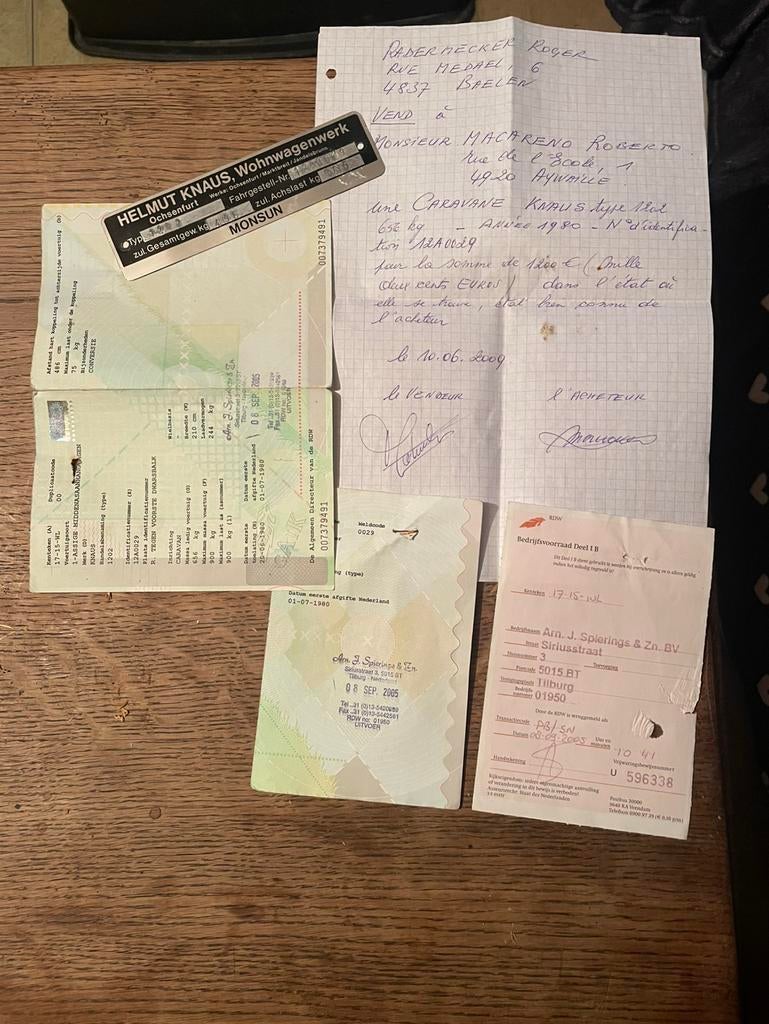 Caravane  knaus  tractable de 1980, Jusqu'à 4 m, Siège standard, 500 - 750 kg, Knaus