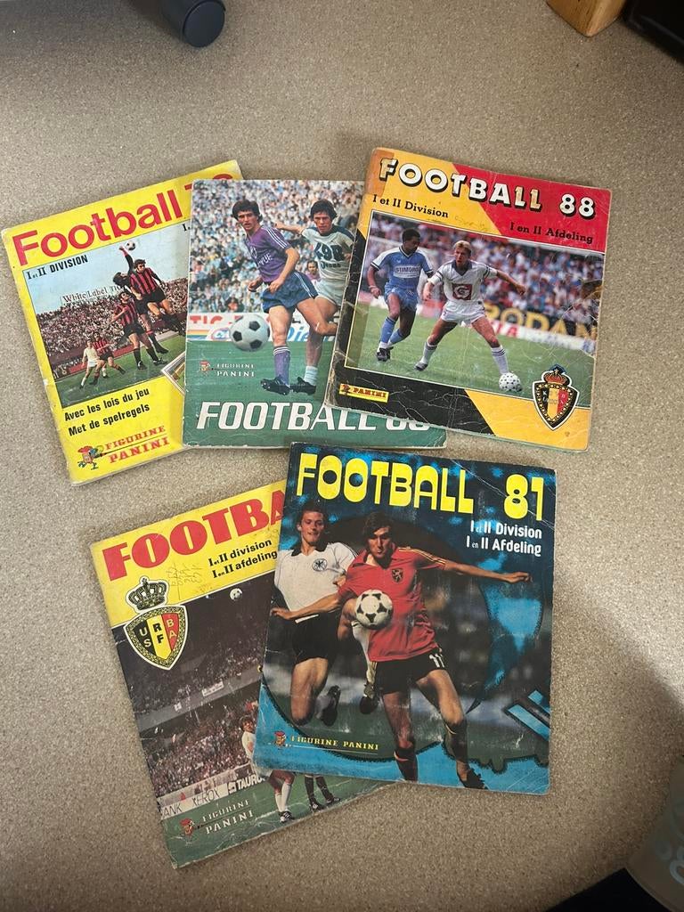 Panini Belgie ‘ 5 albums voor recups’, Ophalen of Verzenden, Gebruikt, Meerdere stickers