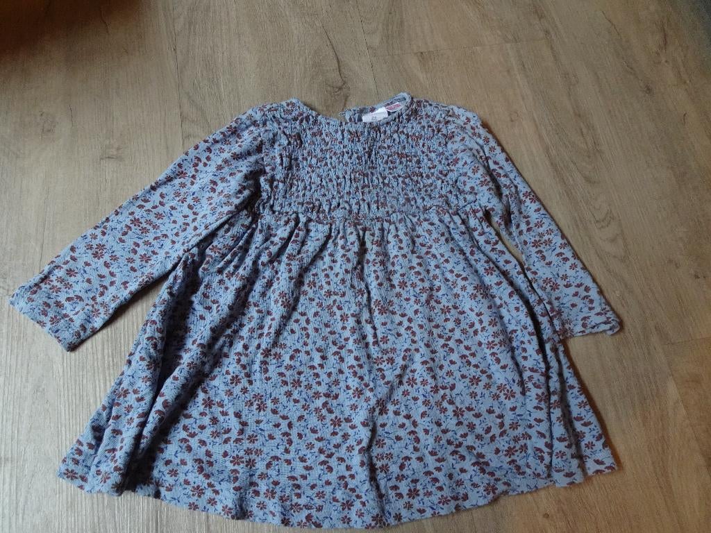 Robe bleue à fleurs - Zara — Taille 98, Robe ou Jupe, Enlèvement ou Envoi, Comme neuf, Fille