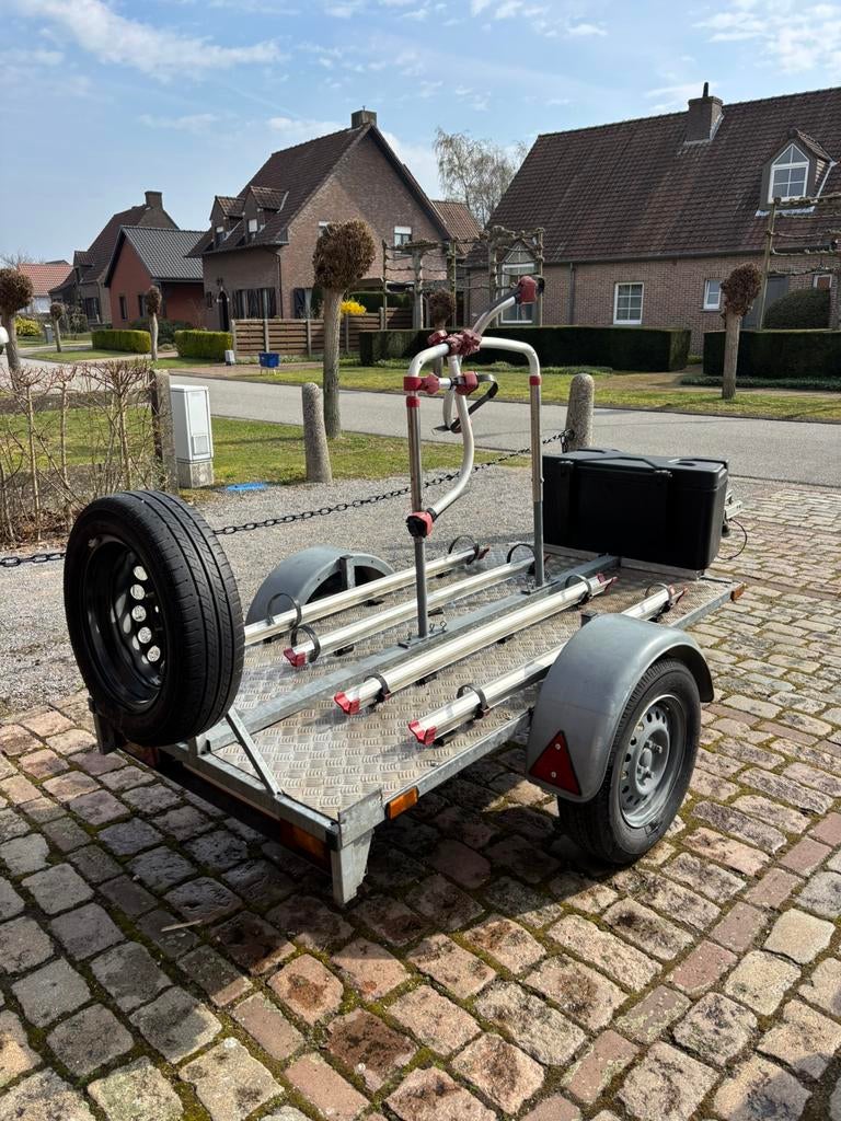 aanhangwagen voor 4 (elektrische) fietsen, Auto diversen, Aanhangers en Bagagewagens, Ophalen, Zo goed als nieuw