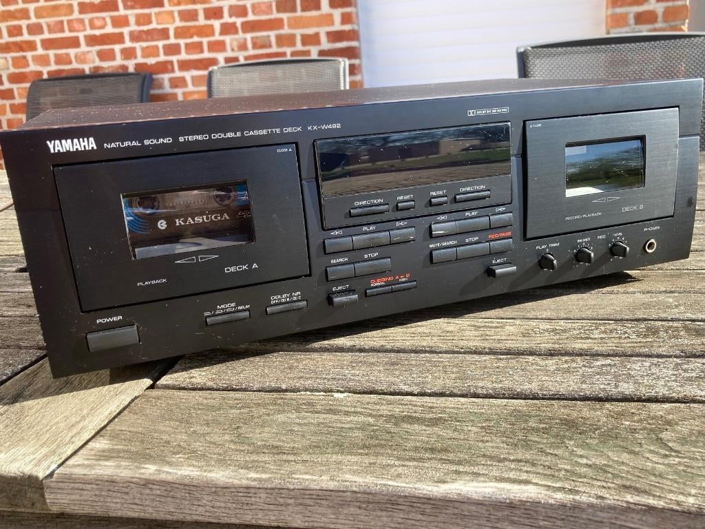 Yamaha KX-W492 à deux étages, TV, Hi-fi & Vidéo, Decks cassettes, Enlèvement ou Envoi, Double, Commandes tactiles