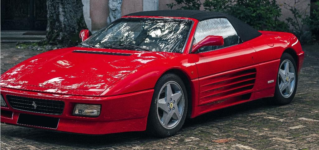 Ferrari 348 SPIDER - Belgische auto - 1 jaar garantie, Auto's, Ferrari, Lederen bekleding, Cabriolet, Leder, Handgeschakeld