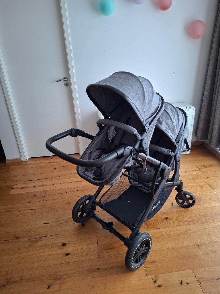 Duo Kinderwagen - Hauck Atlantic Twin, Kinderen en Baby's, Zo goed als nieuw, Verstelbare duwstang, Ophalen, Kinderwagen