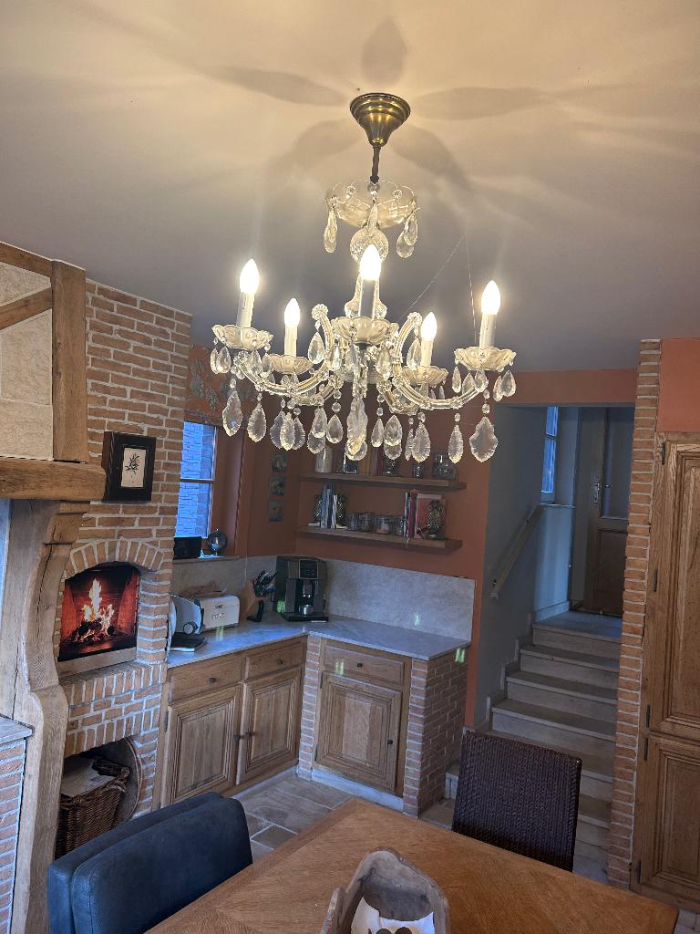 Lustre marie Thérèse 5branches lampes led, Enlèvement