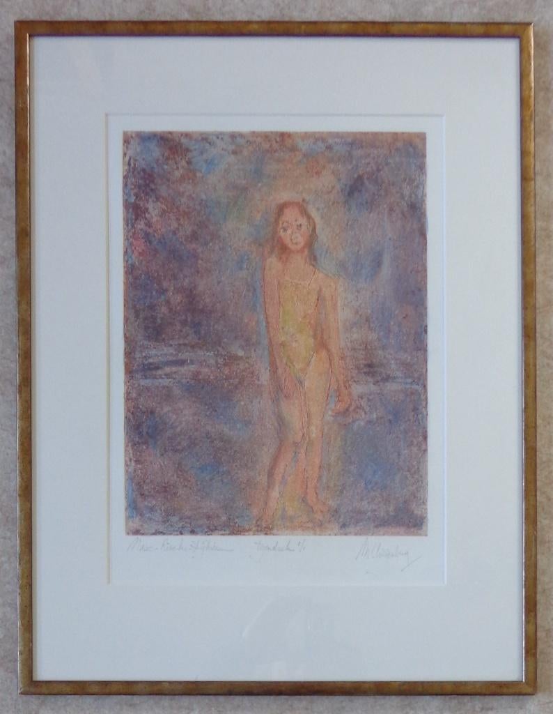 M. KLINGENBERG / VROUW RINEKE DIJKSTRA / ETS / 66x51cm KADER, Ophalen of Verzenden