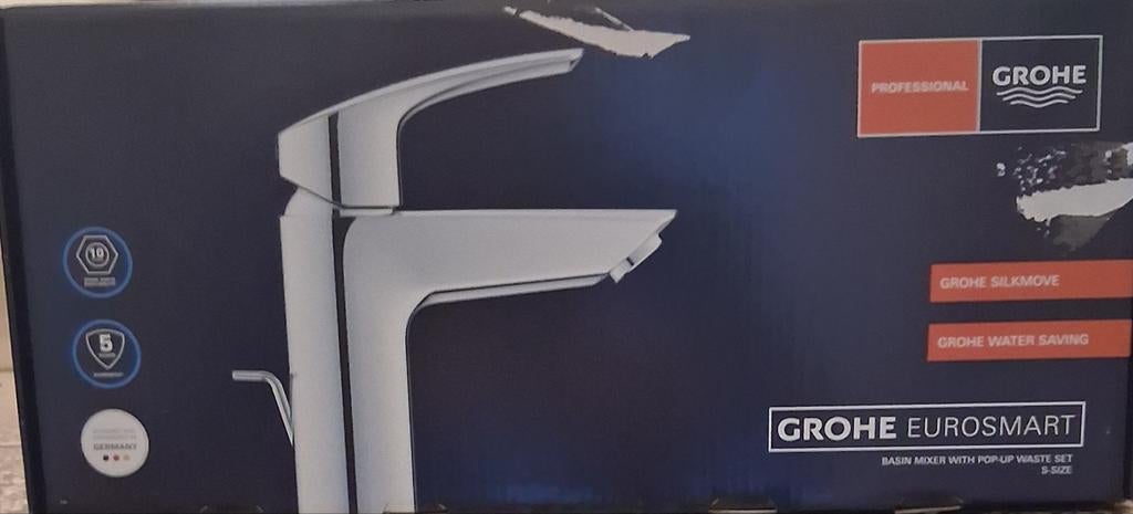 Mitigeur Lavabo Grohe Eurosmart chromé. Ref. 33265003, Enlèvement, Neuf, Chrome, Lavabo