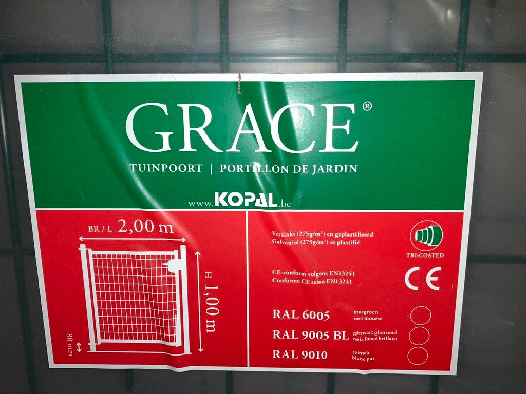 Portillon 4 m + treillis et poteaux, Jardin & Terrasse, Enlèvement, Neuf