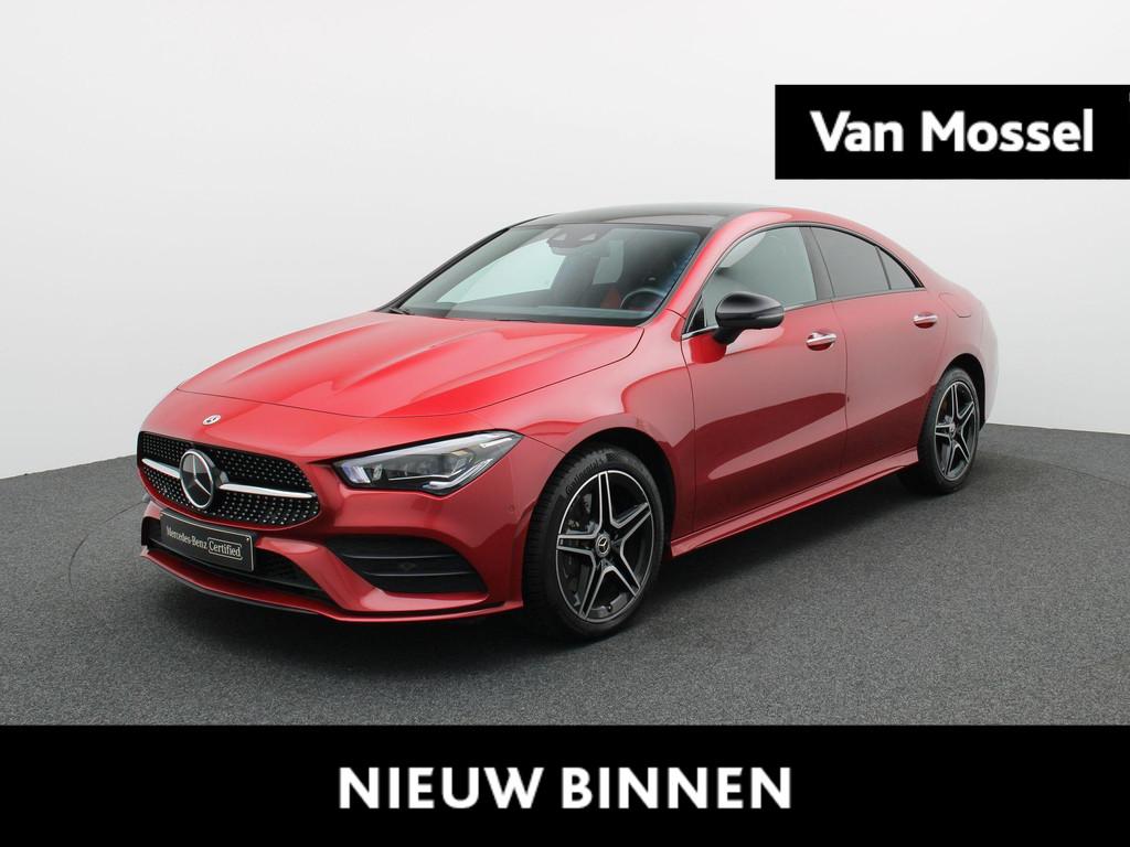 Mercedes-Benz CLA 250 e AMG Line + LEDER + CARPLAY + PANO DA, Auto's, Stof, Gebruikt, Euro 6, 4 cilinders