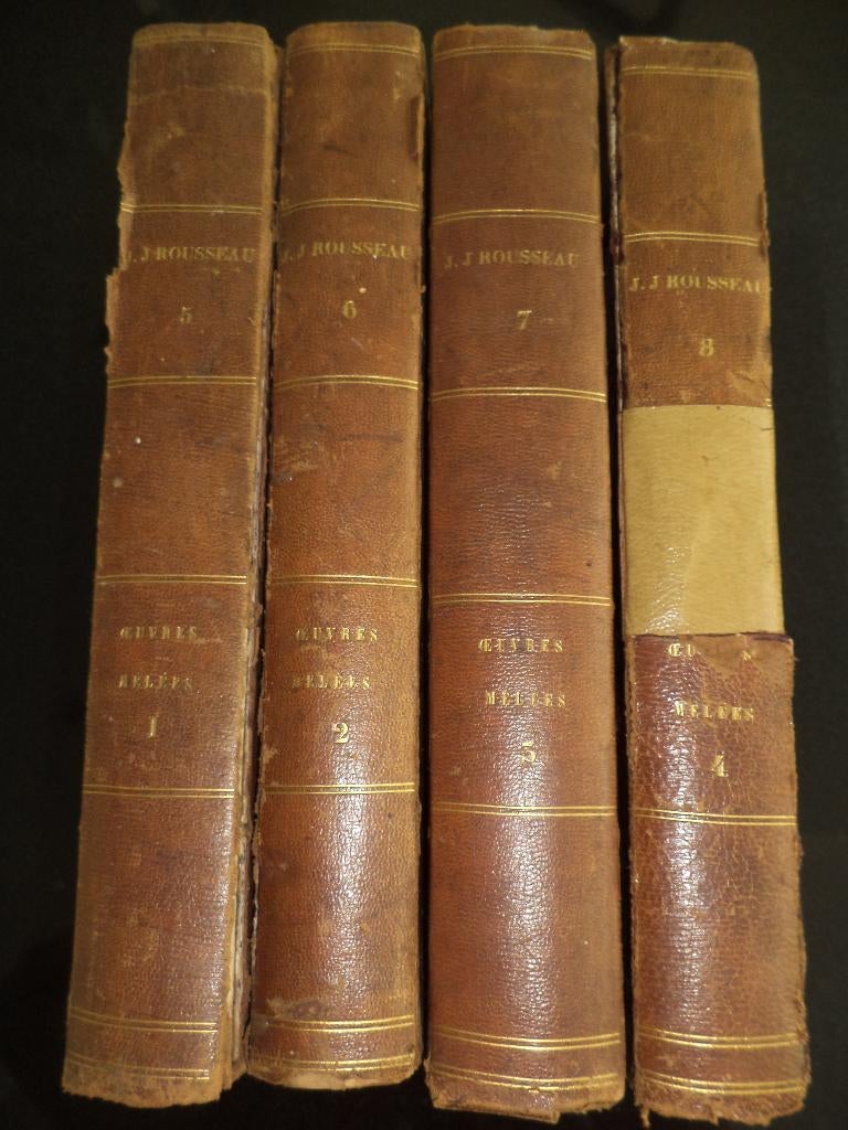 1776 Jean Jacques Rousseau « Oeuvres mêlées  Londres 4 TOMES, Antiquités & Art, Antiquités | Livres & Manuscrits, Enlèvement ou Envoi