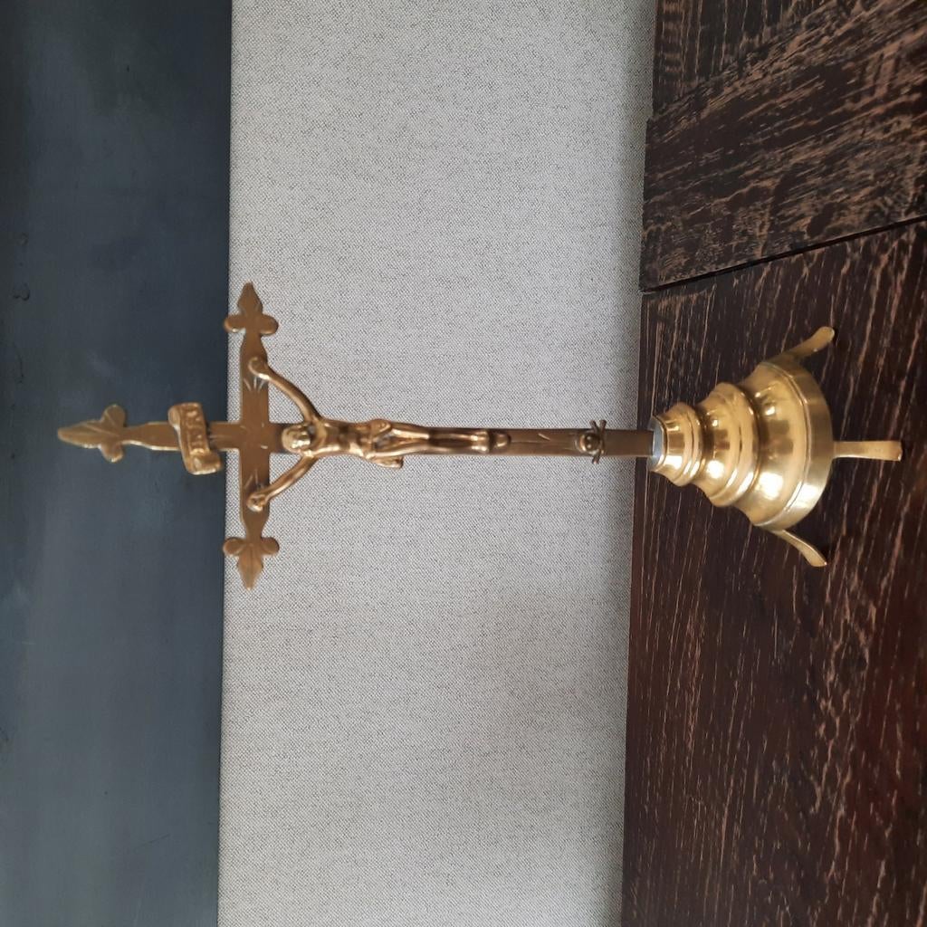 koperen kruis 29 cm rond 1900, Ophalen