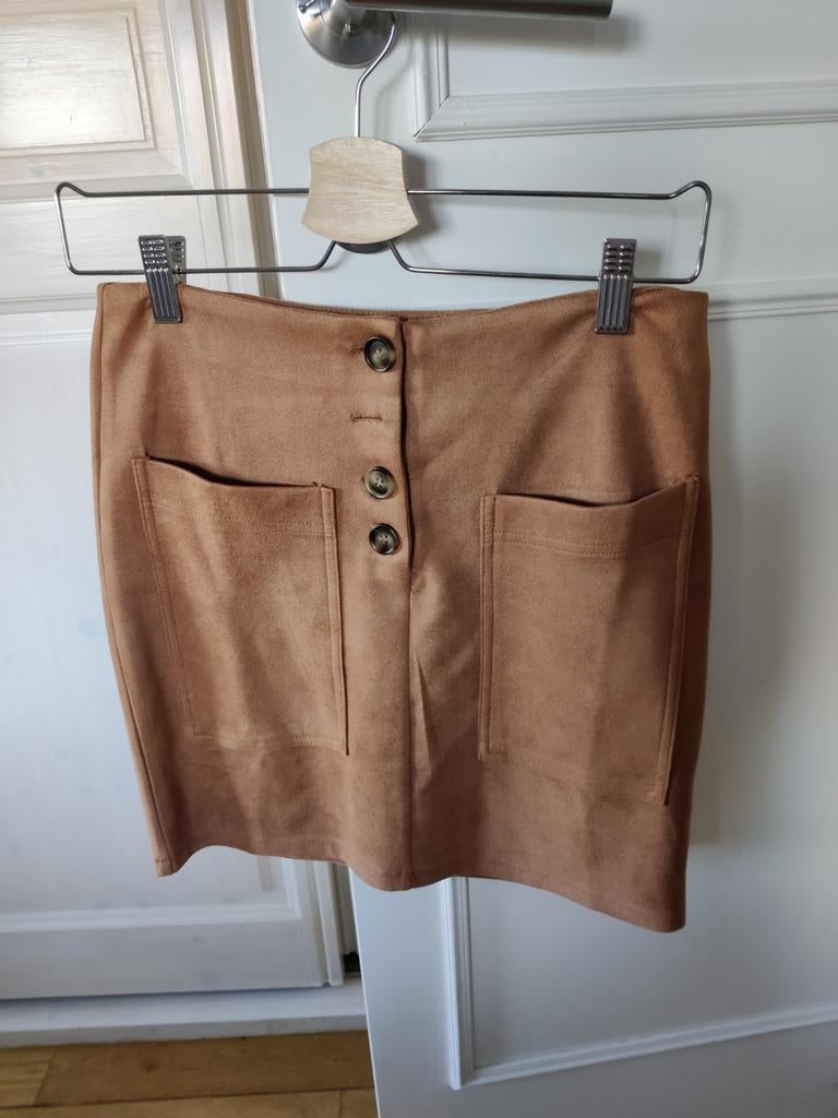 Petite jupe Unika Camel en suédine Taille S, Ophalen of Verzenden, Zo goed als nieuw