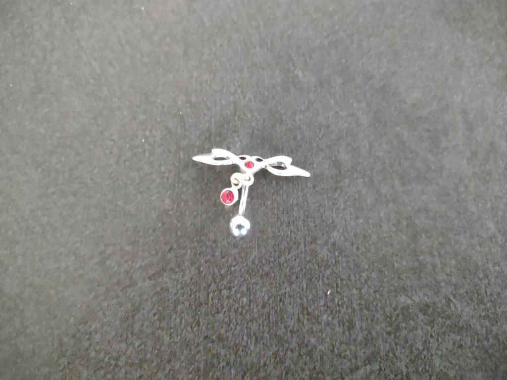 Twee navelsieraden (zie foto’s & omschrijving), Handtassen en Accessoires, Piercings, Ophalen, Staal, Navelpiercing