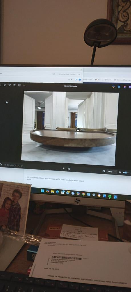 Superbe plateau tournant en bois exotique, Maison & Meubles, Enlèvement ou Envoi, Utilisé, Rond, Bois