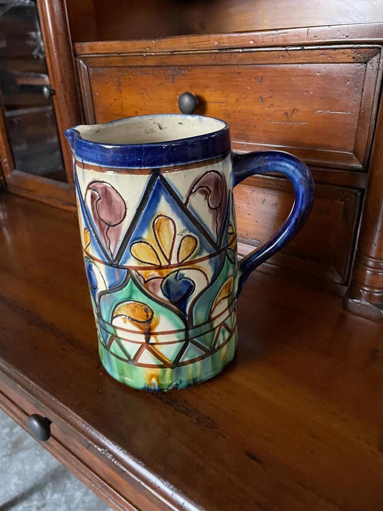 Geëmailleerde keramieken wijnkruik, Ophalen of Verzenden