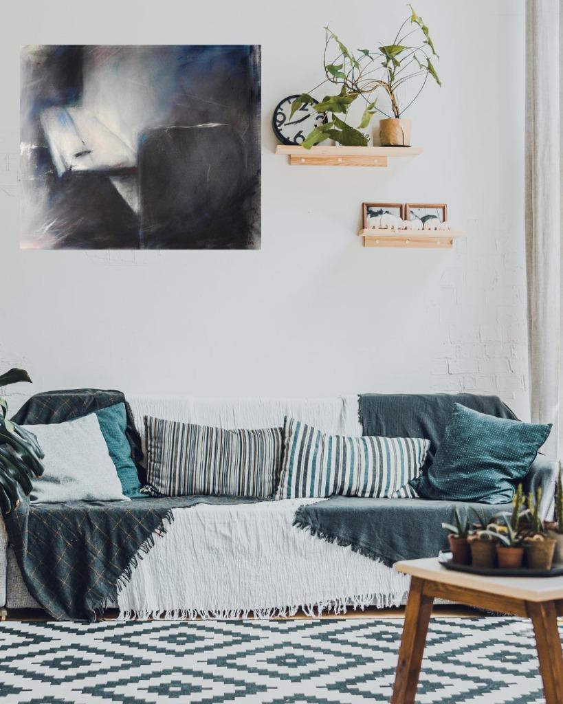 Schilderij peinture painting ‘Axel 2’ 60x70, Ophalen, 50 tot 75 cm, Schilderij, 50 tot 75 cm