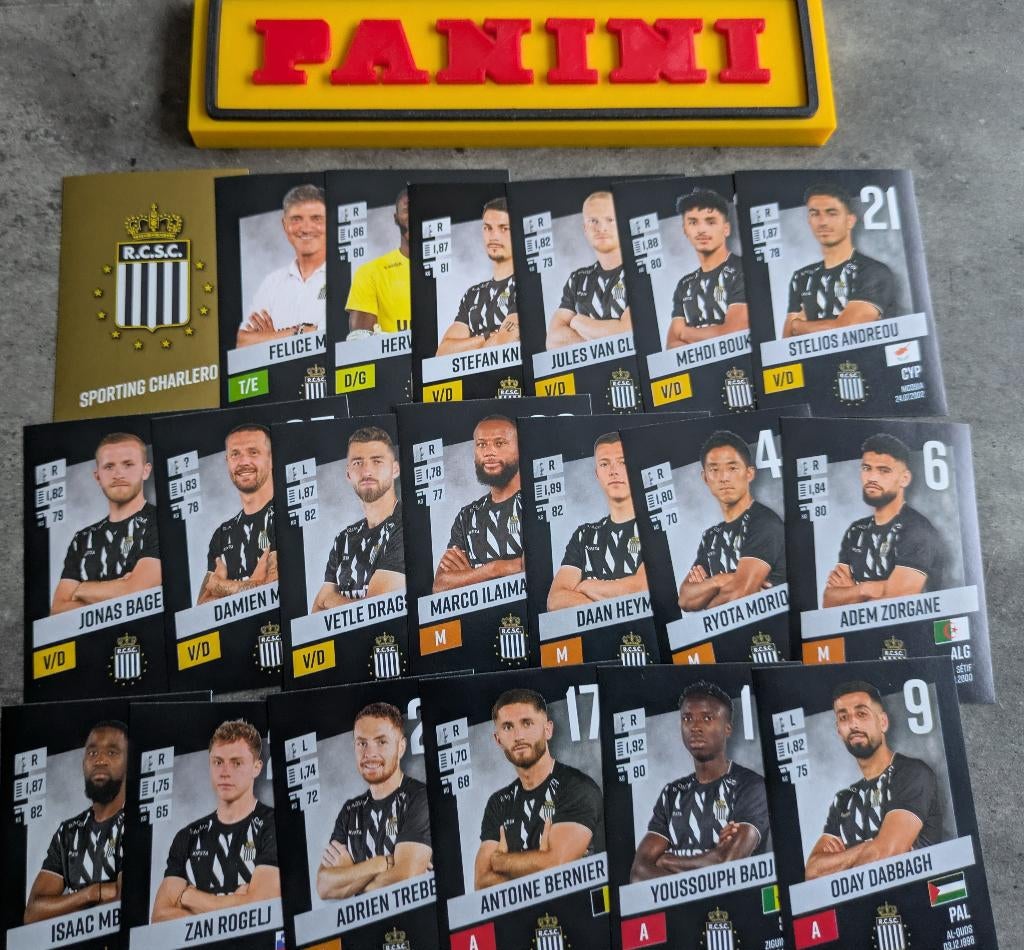PANINI FOOTBALL 2023/24 20 AUTOCOLLANTS SC CHARLEROI FOOT, Enlèvement ou Envoi, Neuf