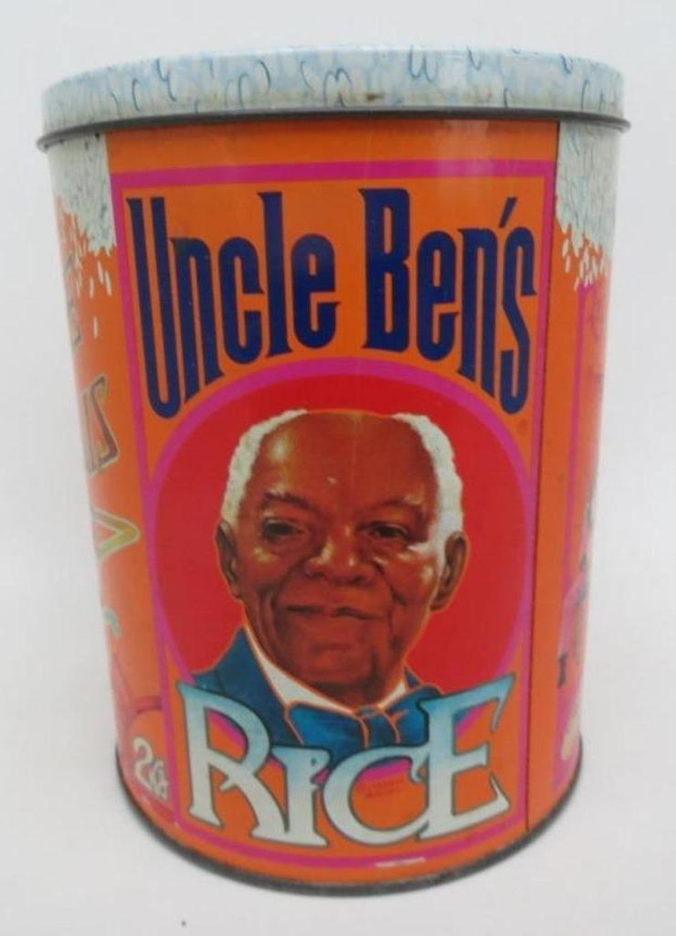 oude lege blikken doos vintage Uncle Ben's  rice riz, Ophalen of Verzenden, Gebruikt, Overige, Overige merken