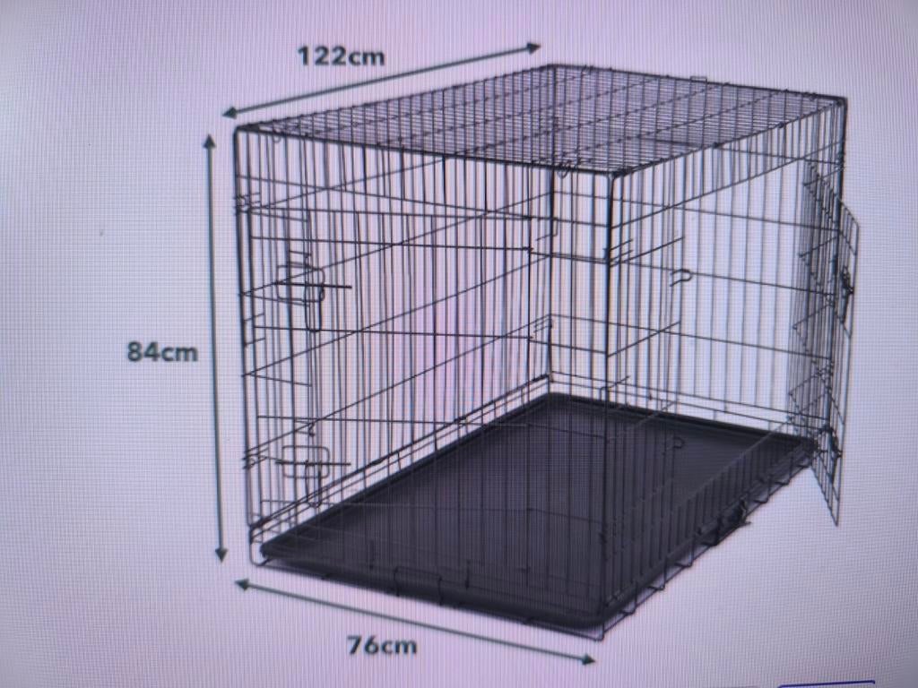 NIEUWE Hondenbench XXL met twee deuren en plaid, Dieren en Toebehoren, Ophalen