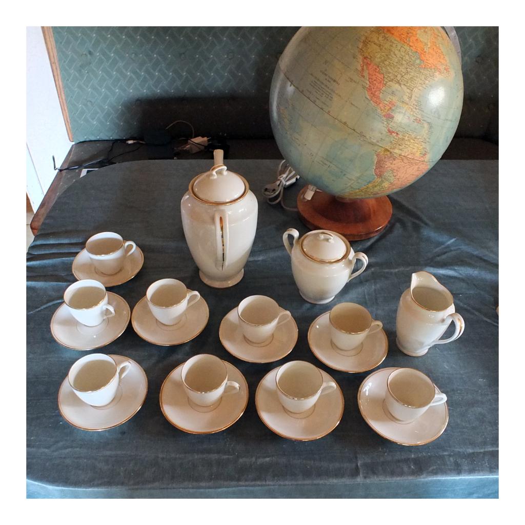 Limoges koffieset 6+3, Antiek en Kunst, Antiek | Servies compleet, Ophalen of Verzenden