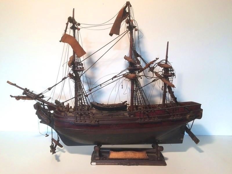 Maquette de bateau anglais * XIXè * Engels bootmodel, Collections, Enlèvement ou Envoi, Utilisé, Voilier, Modèle réduit