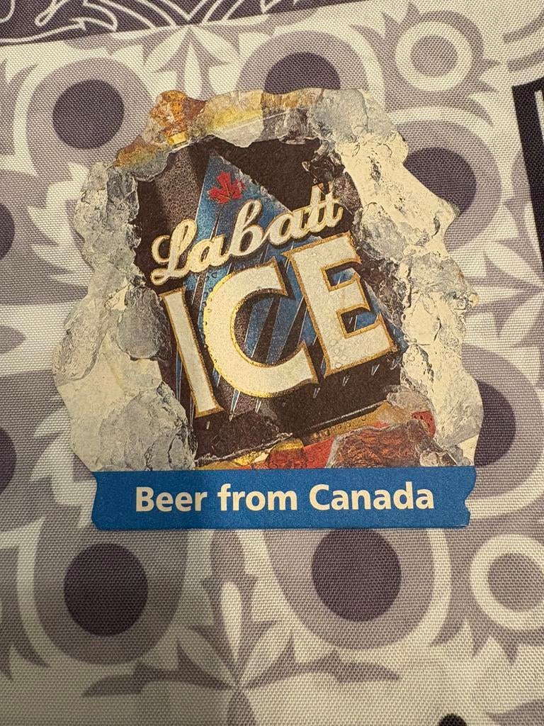 Tapis à bière glacée Labatt, Collections, Enlèvement ou Envoi, Utilisé, Sous-bock