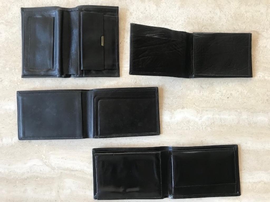 Nieuwe zwarte lederen portefeuilles (prijs/stuk) (nr4357), Enlèvement ou Envoi, Neuf, Noir, Cuir