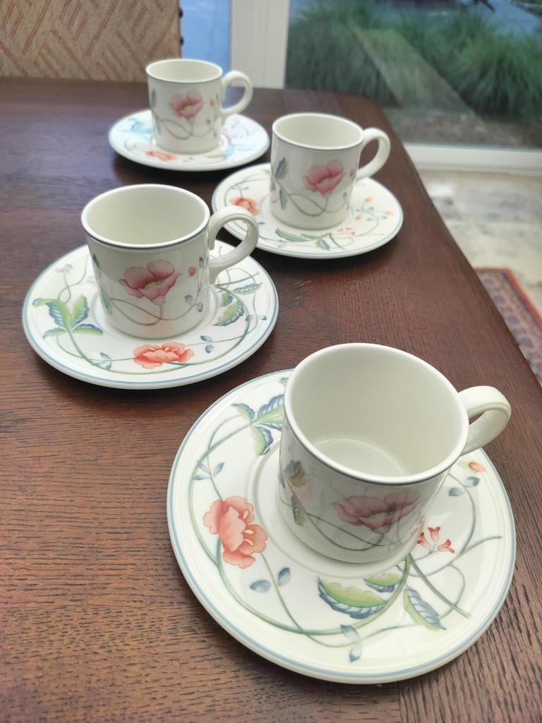 koffieservies Villeroy &  Boch, 4 personen, reeks Albertina, Antiek en Kunst, Antiek | Servies los, Ophalen of Verzenden