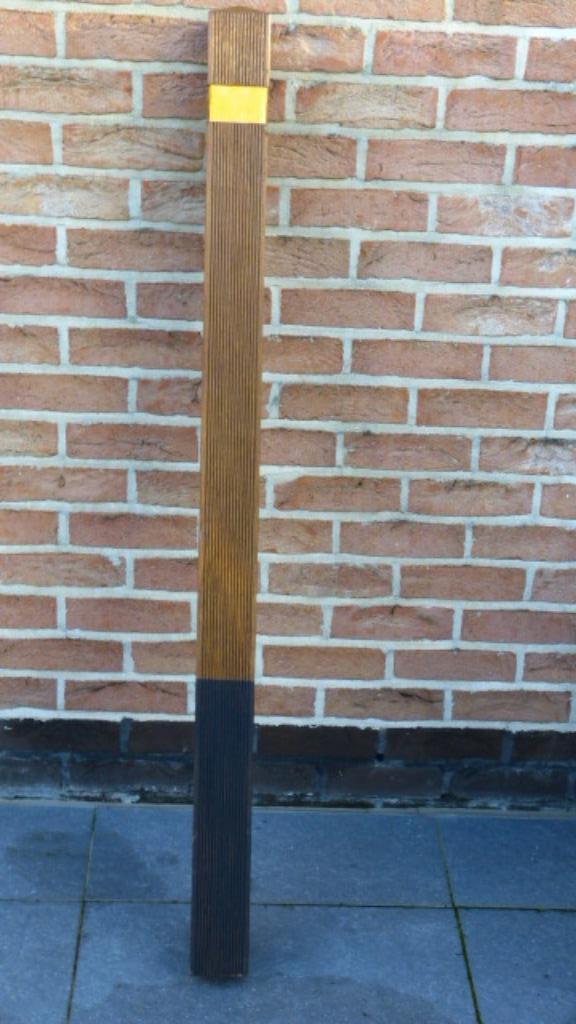 Bankirai diamantkop-palen 140cm, kopmaat 9x9, Ophalen, Nieuw, Hout