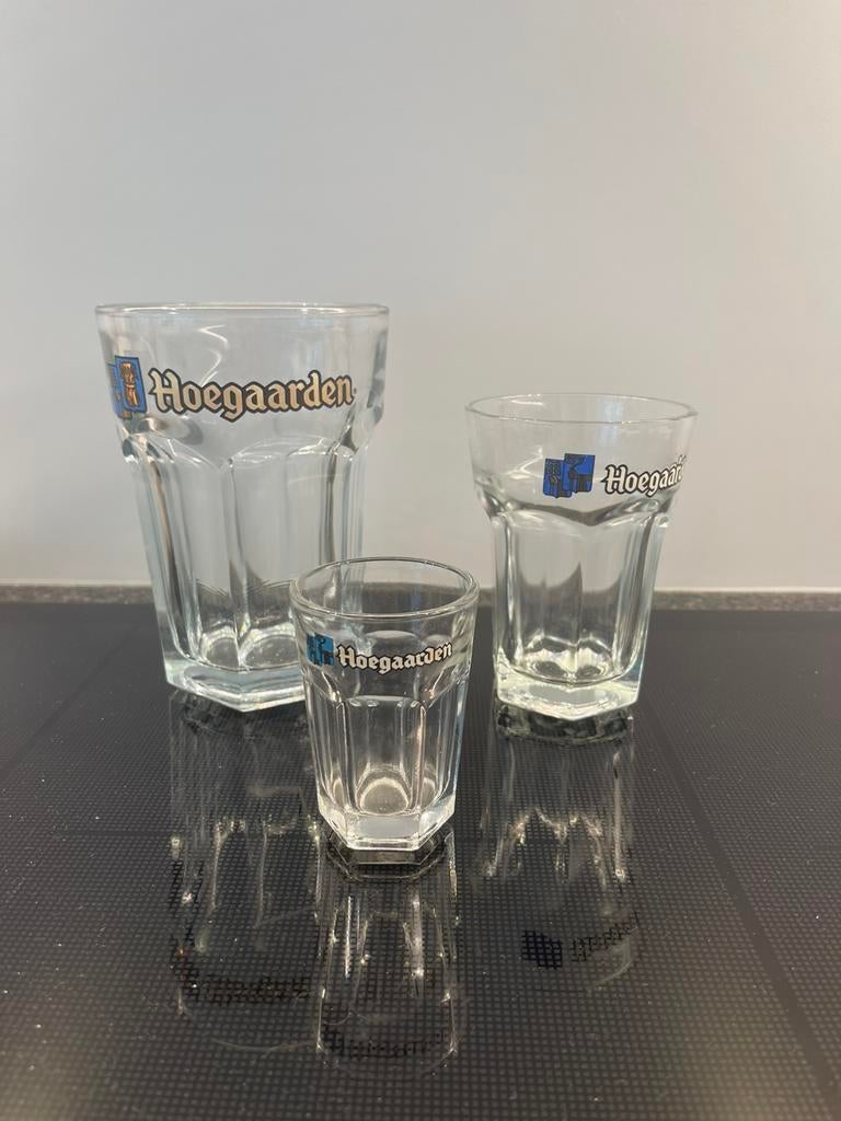 Hoegaarden Bierglazen (Set van 3), Verzamelen, Ophalen of Verzenden, Nieuw