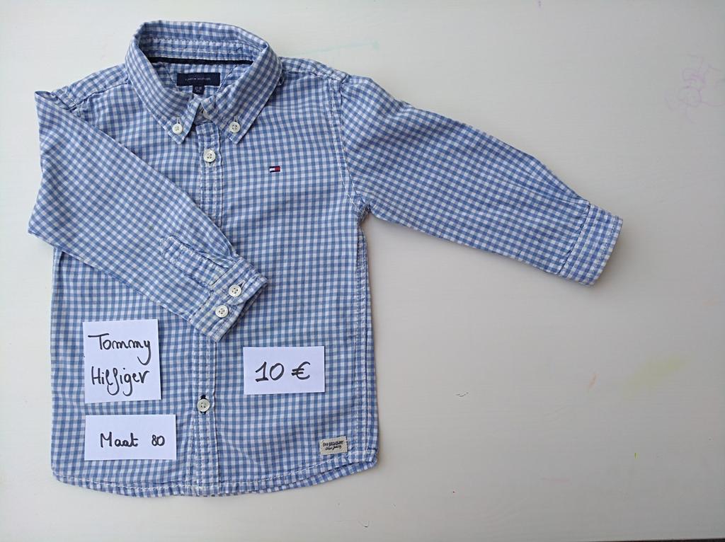 Hemd Tommy Hilfiger jongen maat 80, Ophalen of Verzenden, Overhemdje of Bloesje, Jongetje, Tommy Hilfiger