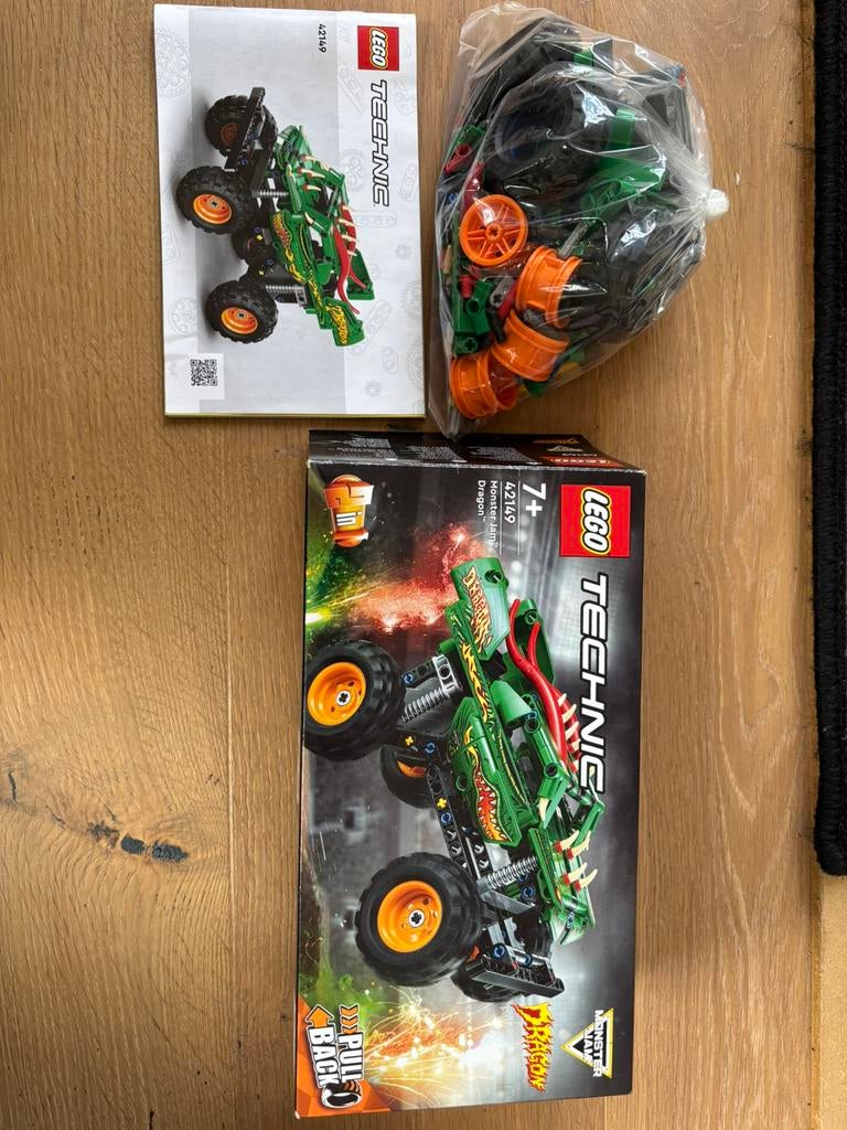 Lego technic monster jam dragon 42149, Ophalen, Zo goed als nieuw, Lego