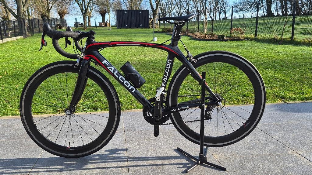 Roues FalconFull Carbon Aero, rouge SRAM, carbone, Autres marques, 49 à 53 cm, Enlèvement, Utilisé