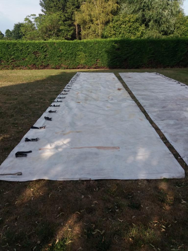 Zeil vrachtwagen, Doe-het-zelf en Bouw, Zeil en Folie, Ophalen, Gebruikt, 15 m² of meer, Zeil