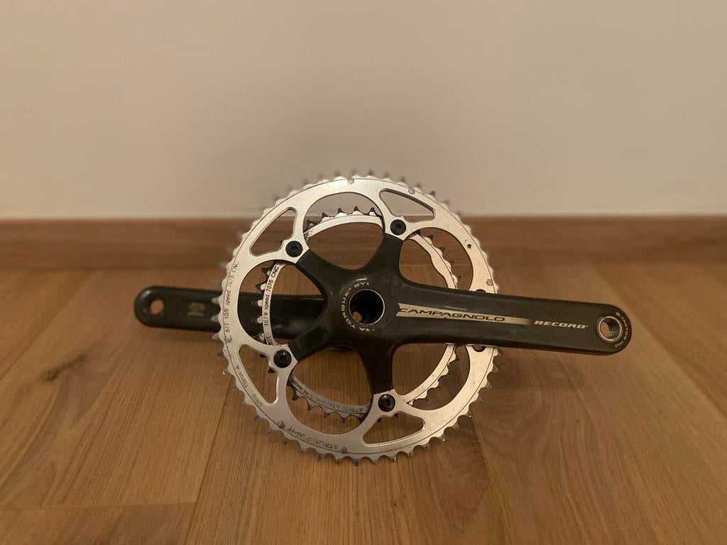 Campagnolo Record Crankset, Vélos & Vélomoteurs, Vélos Pièces, Enlèvement ou Envoi, Utilisé, Pédalier ou Pédales