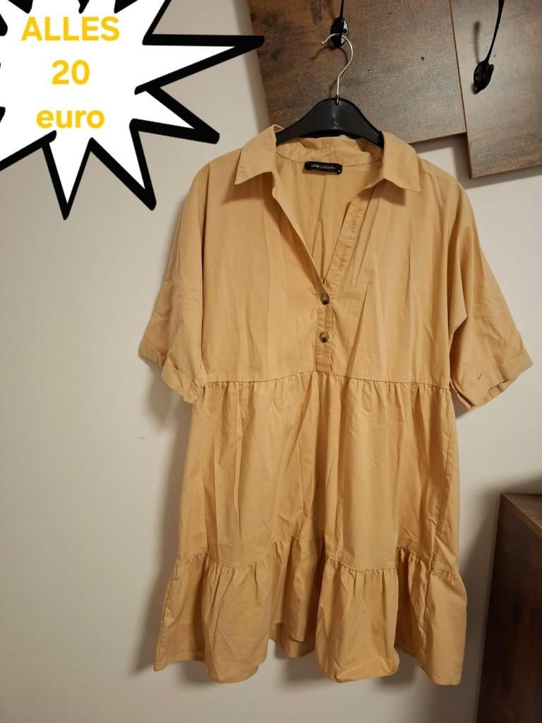 Dames jurk, Kleding | Dames, Jurken, Beige, Nieuw, Ophalen of Verzenden, Knielengte