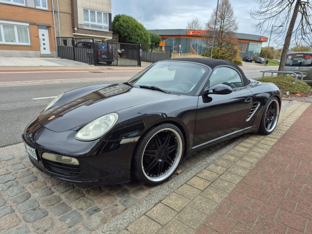 Porsche Boxster 2.7 Benzine — Cabriolet, Achterwielaandrijving, Zwart, Zwart, Leder