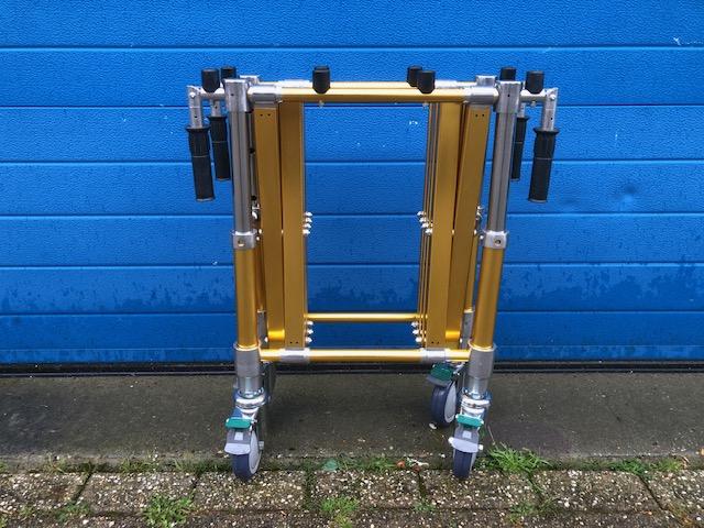 Baarwagen of schaarwagen nieuw goudkleurig 14,5 kg, Diversen, Verpleegmiddelen